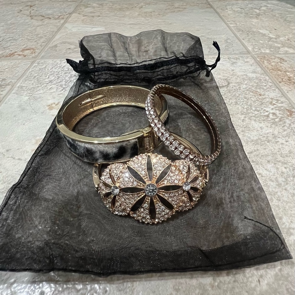3 Pack Gold Bracelets